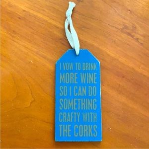 Pottery Barn | I vow to drink more wine hanging sign